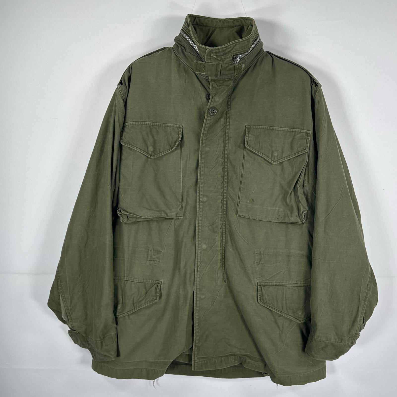 古着 60s/60年代 ヴィンテージ ミリタリージャケット M-65 フィールドジャケット 2nd CONMARジッパー 実物 オリーブグリーン メンズ