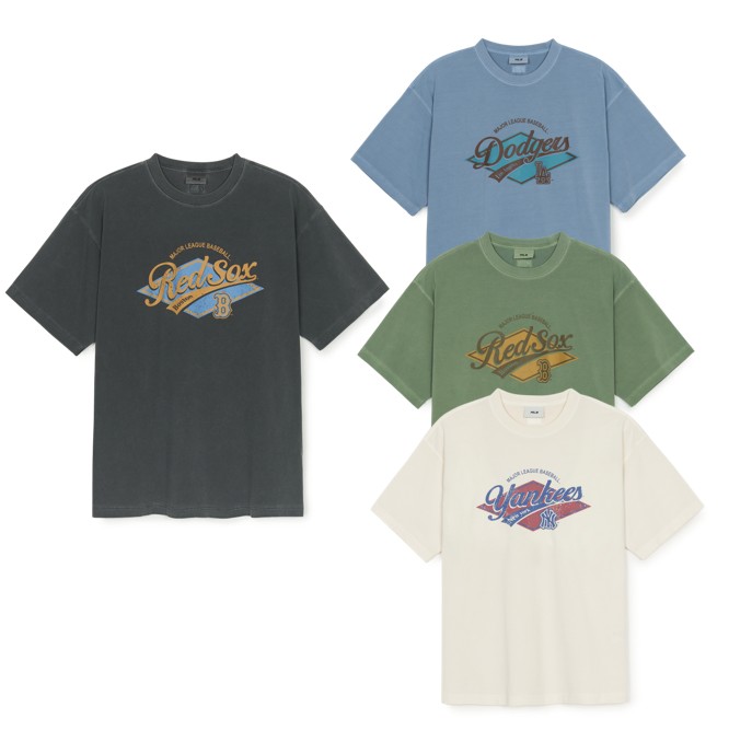 [ VARSITY VINTAGE WASHING GRAPHICS MEGA OVER FIT ] SHORT SLEEVES