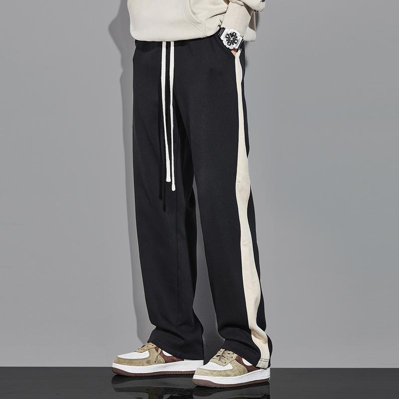 秋冬 コーデ メンズ 服 シンプル ファッション オシャレ 大人 かっこいい 大きいサイズ ストリート 紳士服 スウェット パンツ ヘビー アメリカン ストレート カジュアル パンツ ニット コットン