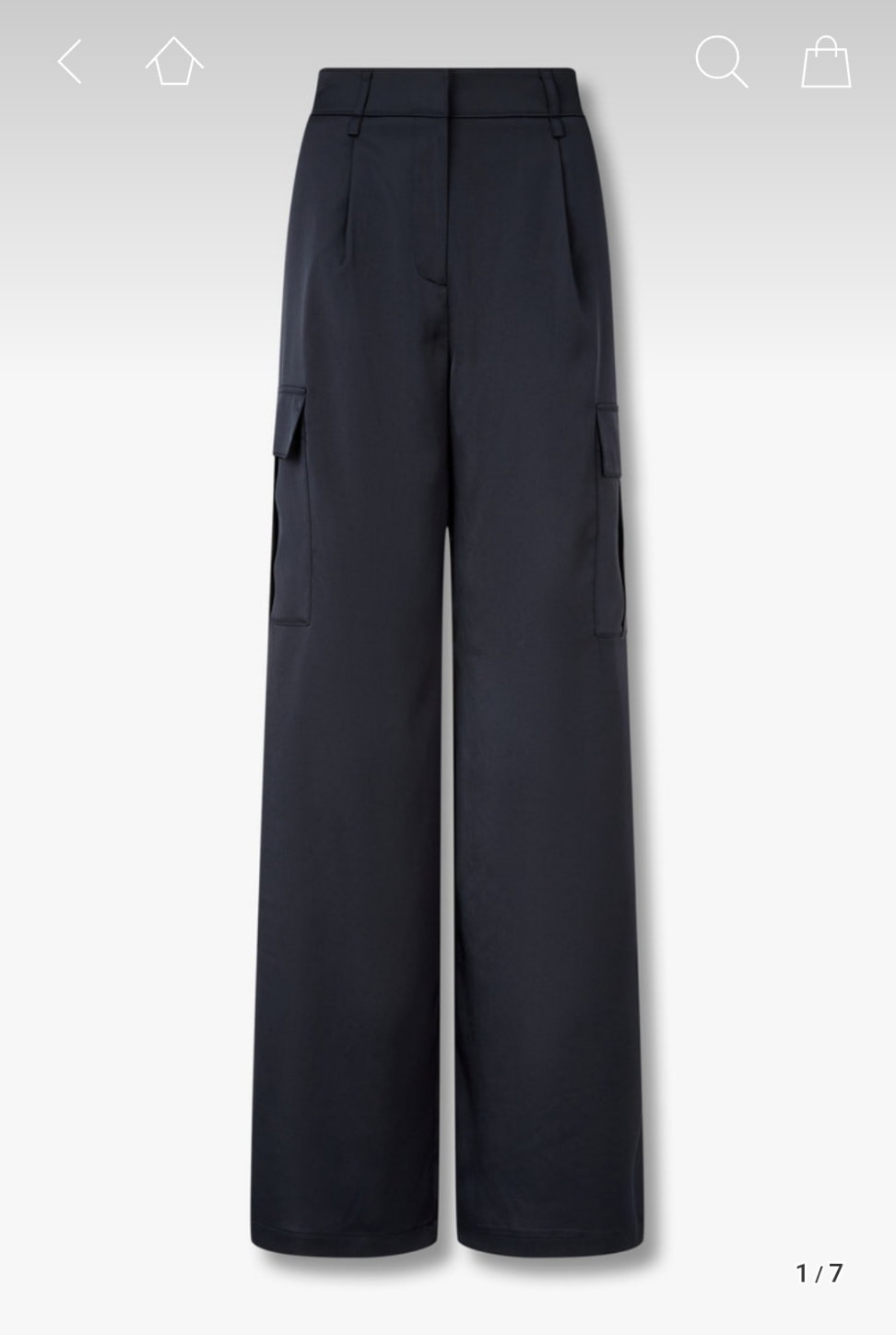 グロッシー バック バンディング ワンタック カーゴパンツ