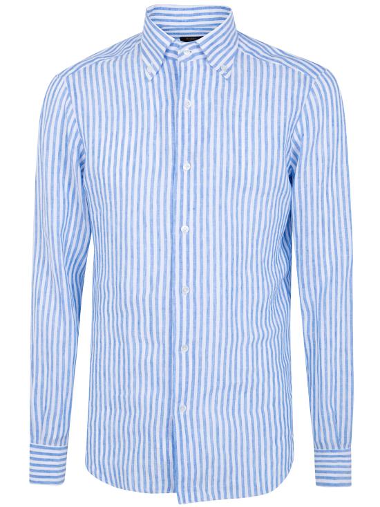 BARBA Men Long Tops BSUBSP0154039 R 0004 LIGHT BLUE STRIPES