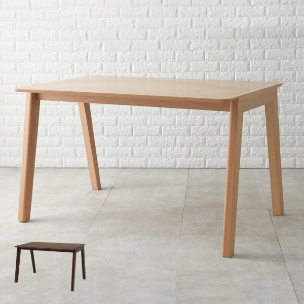 ダイニングテーブル 幅120cm 天然木 木製 テーブル 机 つくえ 4人掛け 四人掛け 北欧風