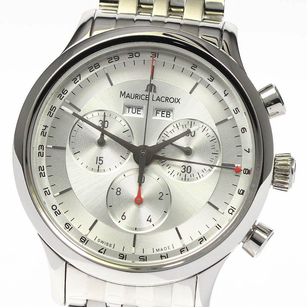 モーリスラクロア MAURICE LACROIX LC1228-SS002-131 レ・クラシック クロノグラフ クォーツ メンズ _771060【中古】