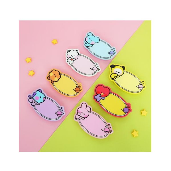 Qoo10] BT21 ピンバッジ 名札 ネームプレートミニ ア