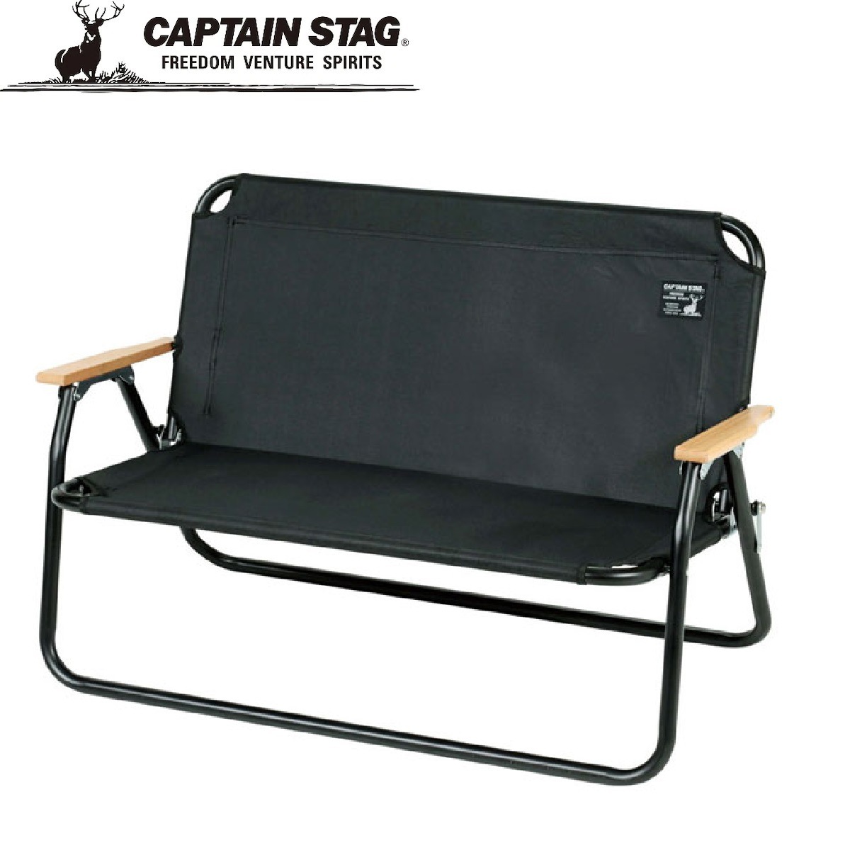 キャプテンスタッグ UC-1660 CSブラックラベル アルミ背付ベンチ UC1660キヤプテンスタツグ