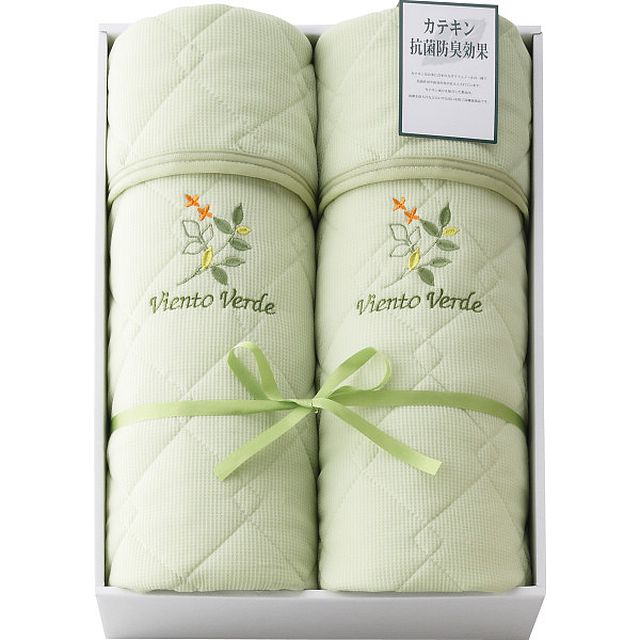 ビエント/ベルデ カテキン加工 さわやかニットワッフル敷パット2枚セット