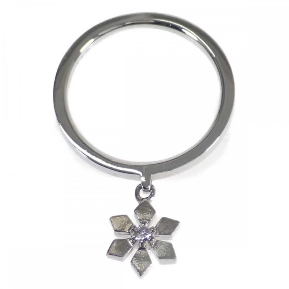 【Aランク】 結晶モチーフ リング K18ホワイトゴールド ダイヤモンド レディース【ISEYA】