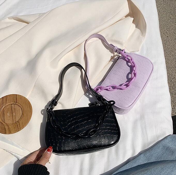 2020年夏の新しいレディースバッグショルダーバッグ無地のハンドバッグメッセンジャーバッグファッショナブルで用途が広くシンプル