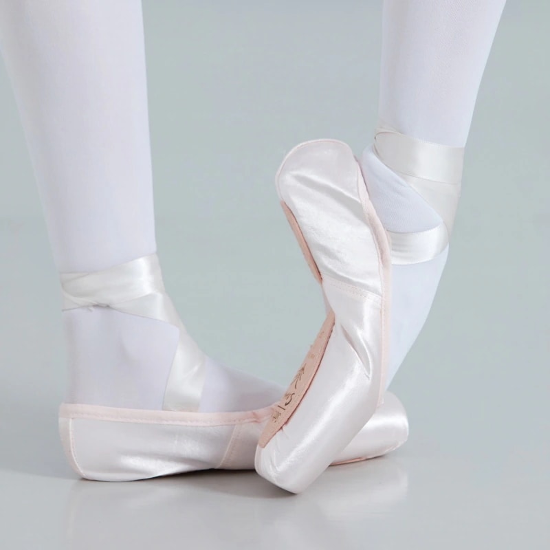 トゥシューズ サテン 初心者 学生 バレエシューズ レディース ガールズ リボン イギリスピンク SOFT-TOE DP802SP