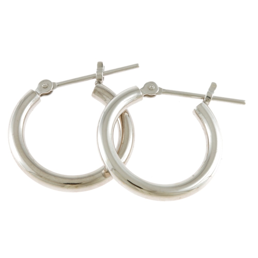 フープ パイプ 2×15 ピアス K14ホワイトゴールド 新品