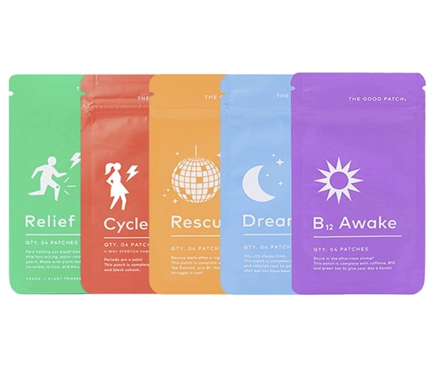 【THE GOOD PATCH ミックス セット】5 種類: B12 Awake Dream Rescue Cycle Soothe (20 パッチ) 健康パッチ