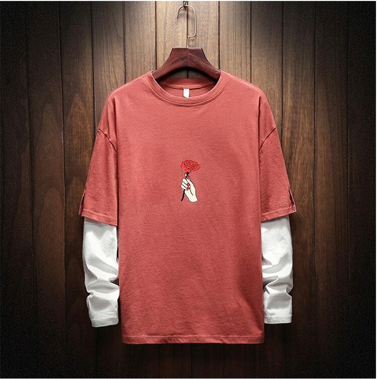 shop 韓国 メンズファッションアメリカンイーグル メンズ ロングtシャツ大きめ ロンt 長袖tシャツ