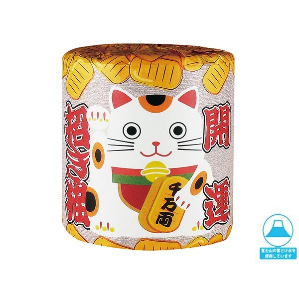 トイレットペーパー 販促用 贈答用 粗品 景品 開運招き猫ロール ダブル30m 個包装 100個