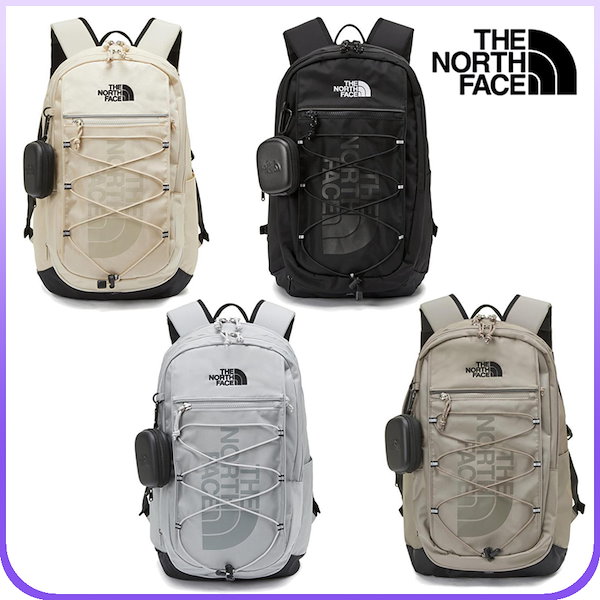THE NORTH FACE スクエアリュック ホワイト/グレー Qoo10] ザノースフェイス THE NORTH FACE リュック