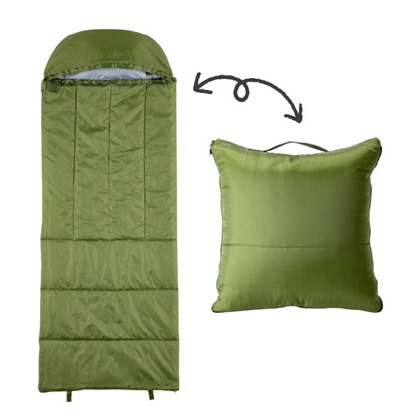 【マツコの知らない世界で紹介！】SONAENO クッション型多機能寝袋 D-0070-4060-00 オリーブグリーン