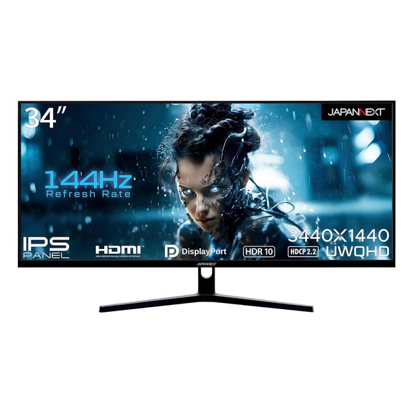 34型ゲーミングモニター JN-IPS34144UWQHDR