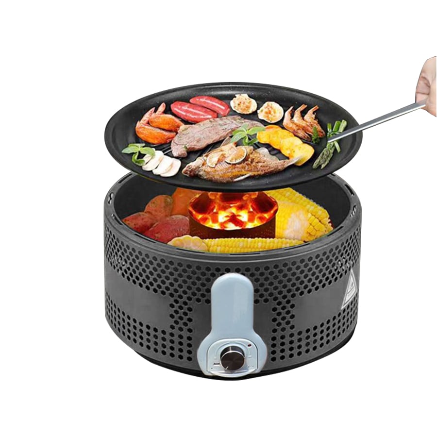 バーベキューグリル 無煙炭火 モバイルバッテリー USBケーブル セット 丸型 無煙 炭火 BBQ
