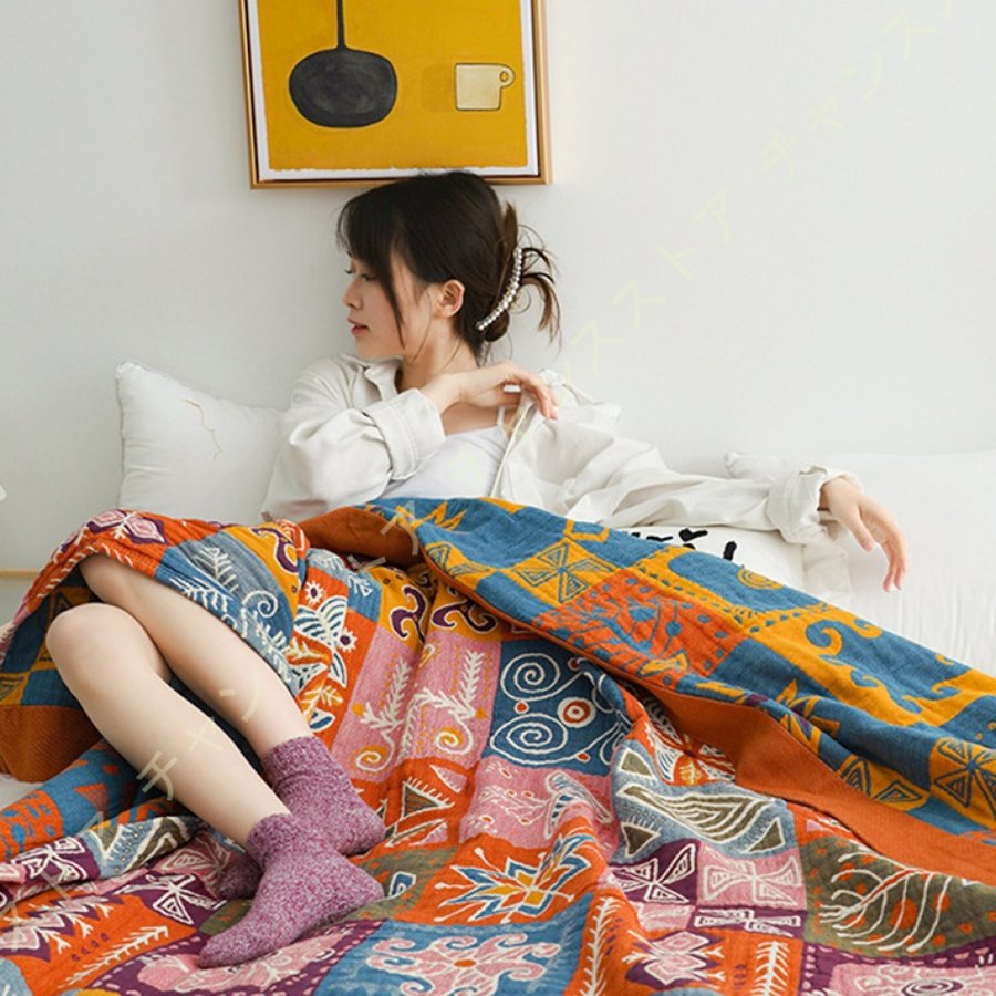 やさしい ガーゼケット 5重 シングル 綿100% 掛け布団 ダブル 夏 洗える 肌掛け おしゃれ