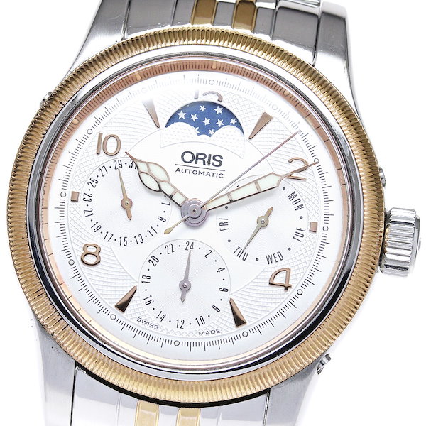 オリス ORIS 7502 ビッグクラウン うまから デイト 自動巻き メンズ 保証書付き_842463【中古】