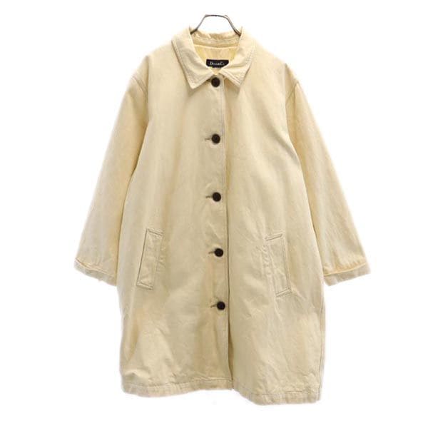 デニムアンドコー オールド ステンカラーコート オフホワイト Denim&Co レディース