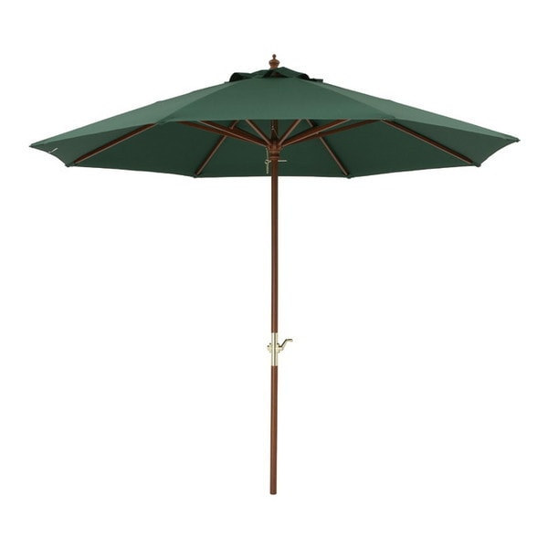 PAS-27GCR ウッドパラソル 2.7m クランク付 グリーン メーカー直送