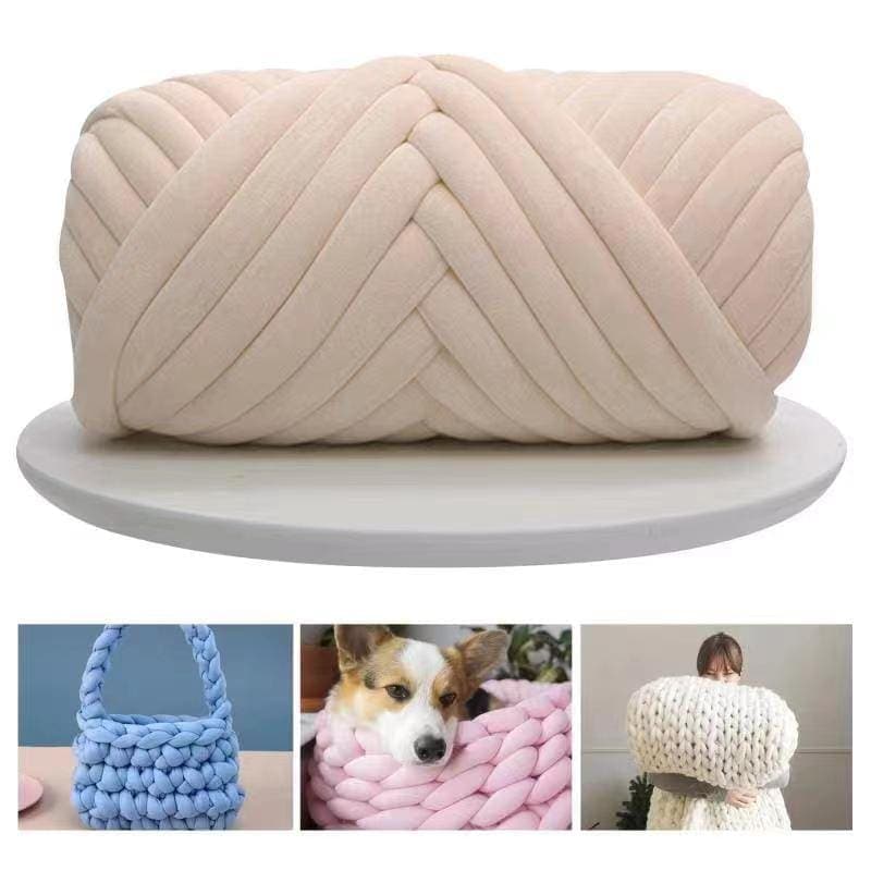 毛糸 手芸 ウール 太毛糸 ヤーン チャンキーニット 毛糸 ブランケット 00G ニットヤーン チャンキーヤーン 編み物 幅2CM 太い