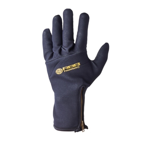 双進 防寒手袋 7701 RBB ZIPタイタニュームグローブ ブラック/ベージュ L
