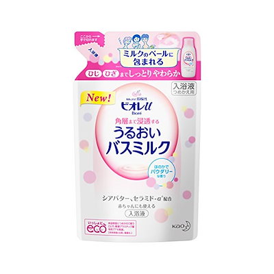 他サイト： ビオレu 角層まで浸透 バスミルク パウダリーな香り つめかえ用 480mlの商品画像