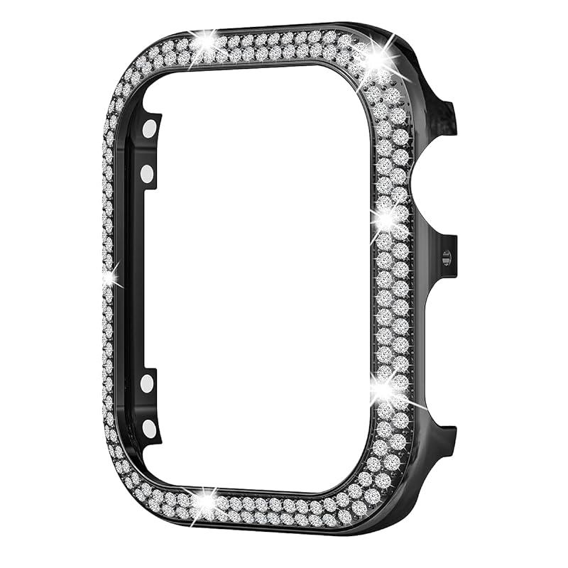 NINKI 適応Apple Watch 保護ケース38mm Apple Watch Series3 2 1ケース iWatch38mm合金バンパー ダブルダイヤモンド ピカピカ 耐久性 四角保護 衝撃