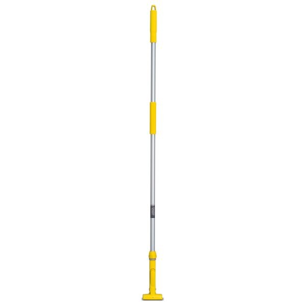 （まとめ） ハンドルのみ FXハンドル/掃除用品 アルミ柄S イエロー 全長約138cm 業務用 施設 店舗 3セット