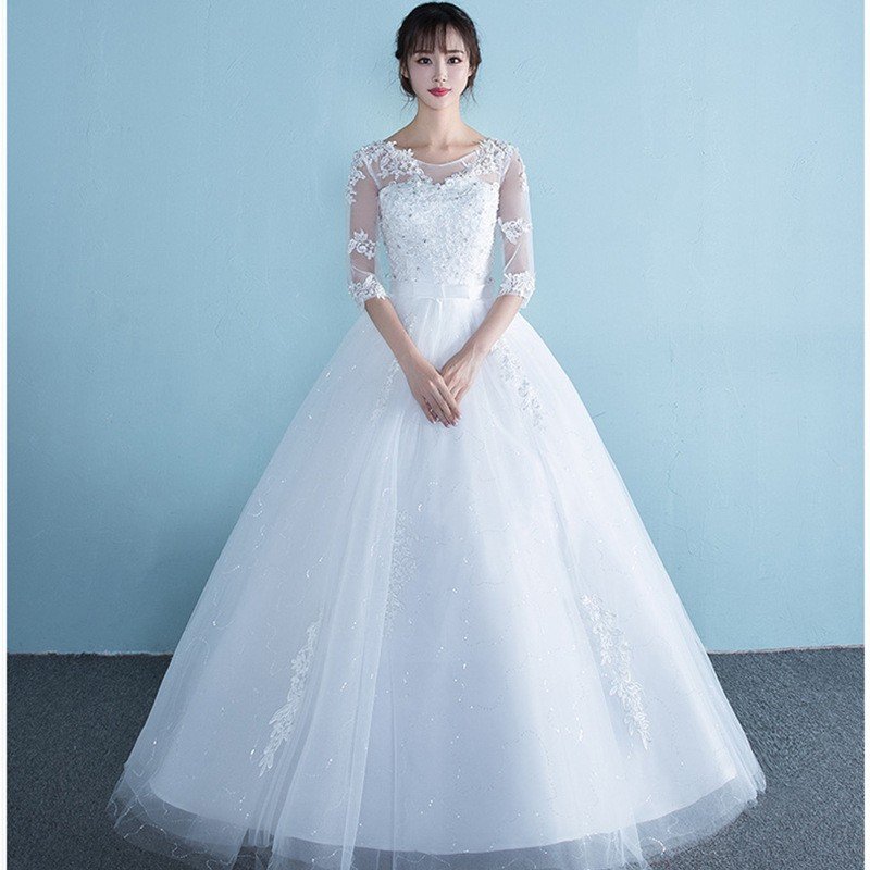 ロングドレス フォーマル 花嫁 ウエディングドレス 二次会 結婚式 パーティードレス Aライン 安い