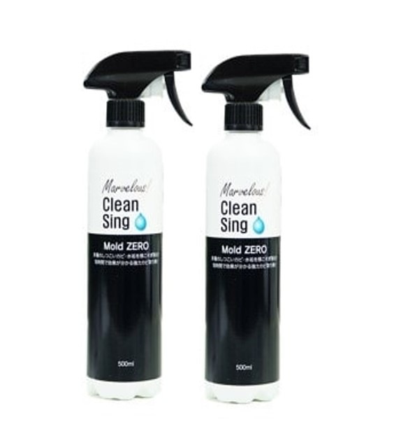【2本セット】強力 カビ取り剤 モールドゼロ 500ml 即効性 傷めない MO LD ZE RO スプレー 防カビ 湿気 木材 風呂 壁紙 掃除グッズ 簡単 手軽 化粧箱入