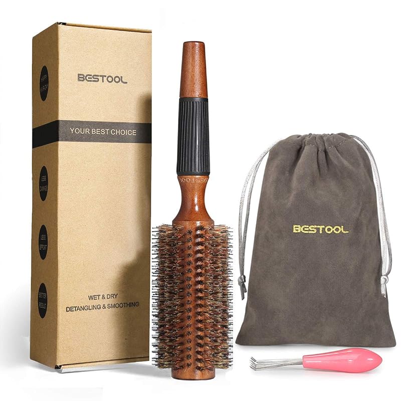 BESTOOL ロールブラシ ヘアブラシ ロール くし 木製 櫛 ヘアケア 高级 コーム レディース メンズ ブロー カール 巻き髪 耐熱 人気 艶髪 美髪ケア（M） 5,000円