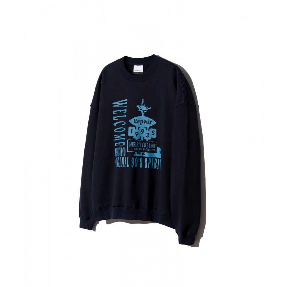 1993 スタジオウェルカムリペアスウェットシャツ_ネイビー