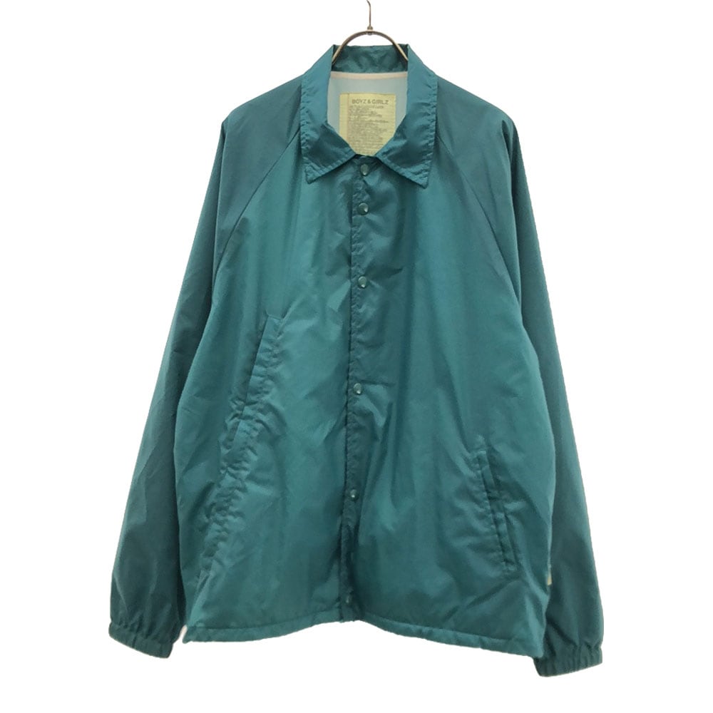 エスエスズィ ビームス バックプリント コーチジャケット M グリーン系 SSZ BEAMS ナイロン メンズ