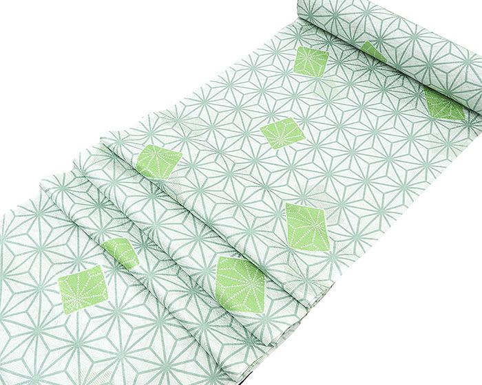 長襦袢 新品 正絹 麻の葉模様 しゃれ襦袢 長襦袢 反物 未仕立 着物 i1242