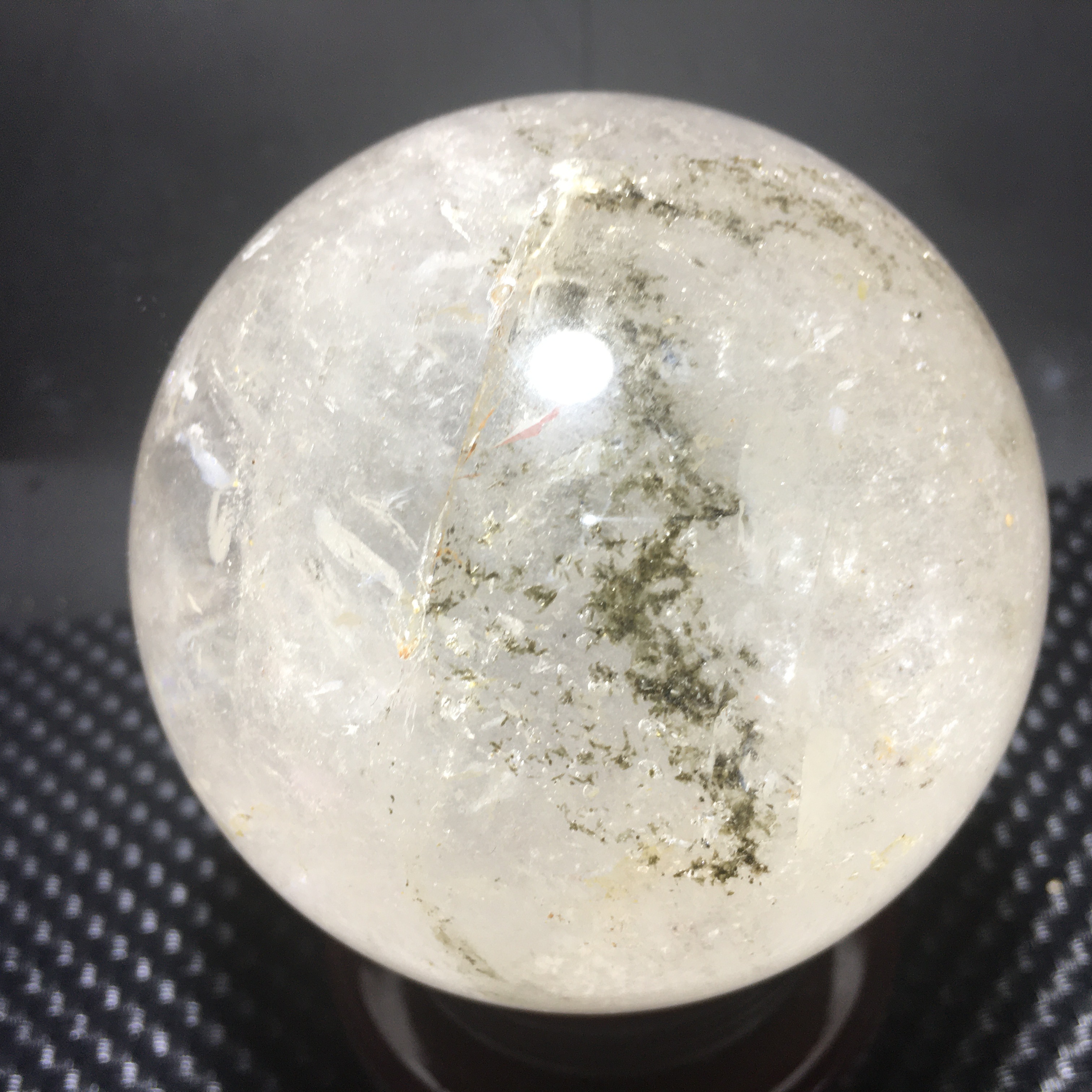 绿幽灵水晶球,天然水晶,1019g