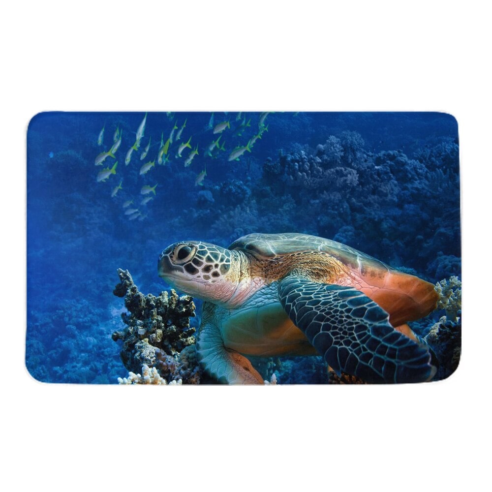 カーペット 2031.5in ウミガメ お手入れが簡単 ノンスリップ 耐久性