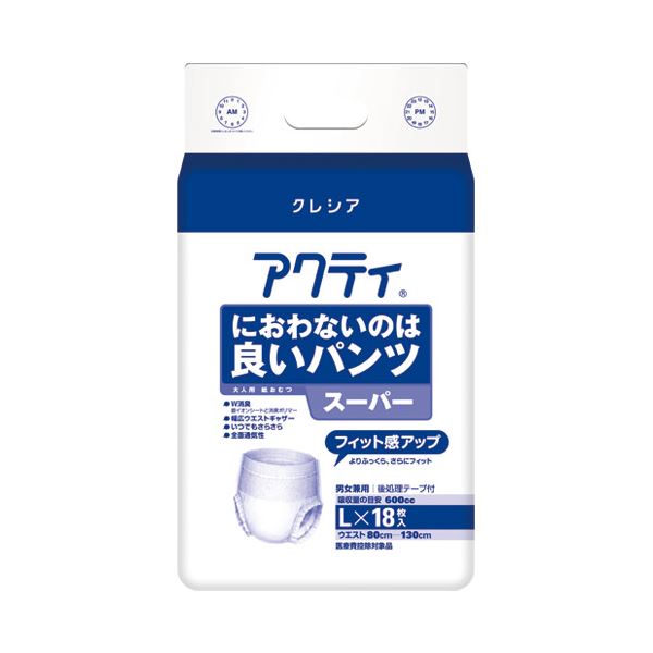 （まとめ） 日本製紙クレシア アクティ 良いパンツ スーパー L18枚(×2セット)