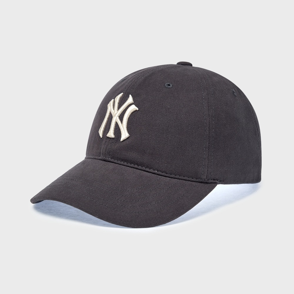 MLB ピーチツイルストラクチャーボールキャップ NY (チャコールグレー)