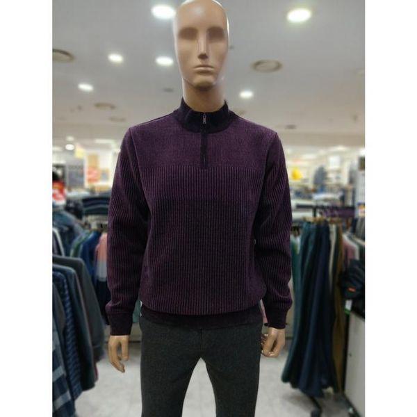 セーブゾーン05 シェニールストライプパイルハーフzip up29 A9KW4364 29_P387855337
