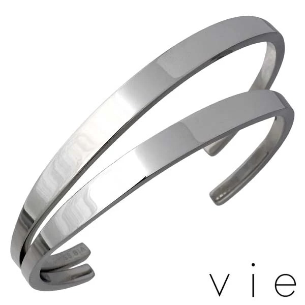 ヴィー vie ステンレス ペア バングル アクセサリー 金属金属アレルギー対応