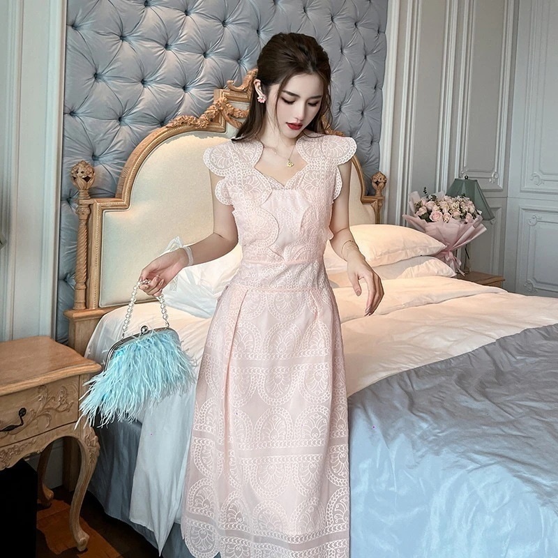 【JY.上品】 夏 レース ドレス Aライン ノースリーブワンピース フォーマル パーティードレス キャバドレス 同窓会 披露宴 卒業式 結婚式 演奏会 二次会 発表会30%までに制限 5,832円