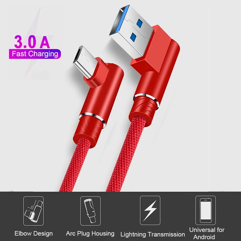 Samsung,Huawei,Xiaomi USB-C,usbc用の携帯電話ケーブルタイプC,急速充電データコード,長さ1m,2m