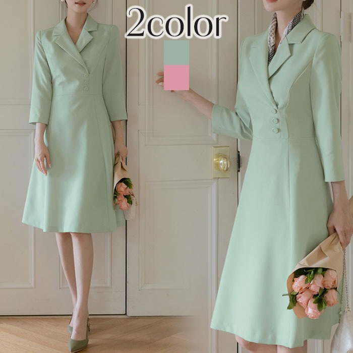 ワンピース 結婚式 春 パーティードレス 膝丈 二次会 お呼ばれ 7,364円