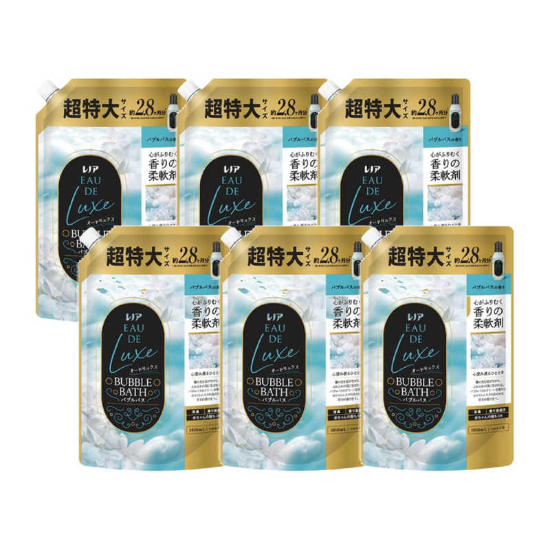 P＆G　(ケース販売)レノアオードリュクス バブルバスの香り 詰替用超特大サイズ 1050ml×6　LNリユクスBBSSLCS