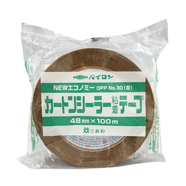 （まとめ）パイロンカートンシーラー粘着テープNEWエコノミーNo.30 48mm 茶 50巻[x3]