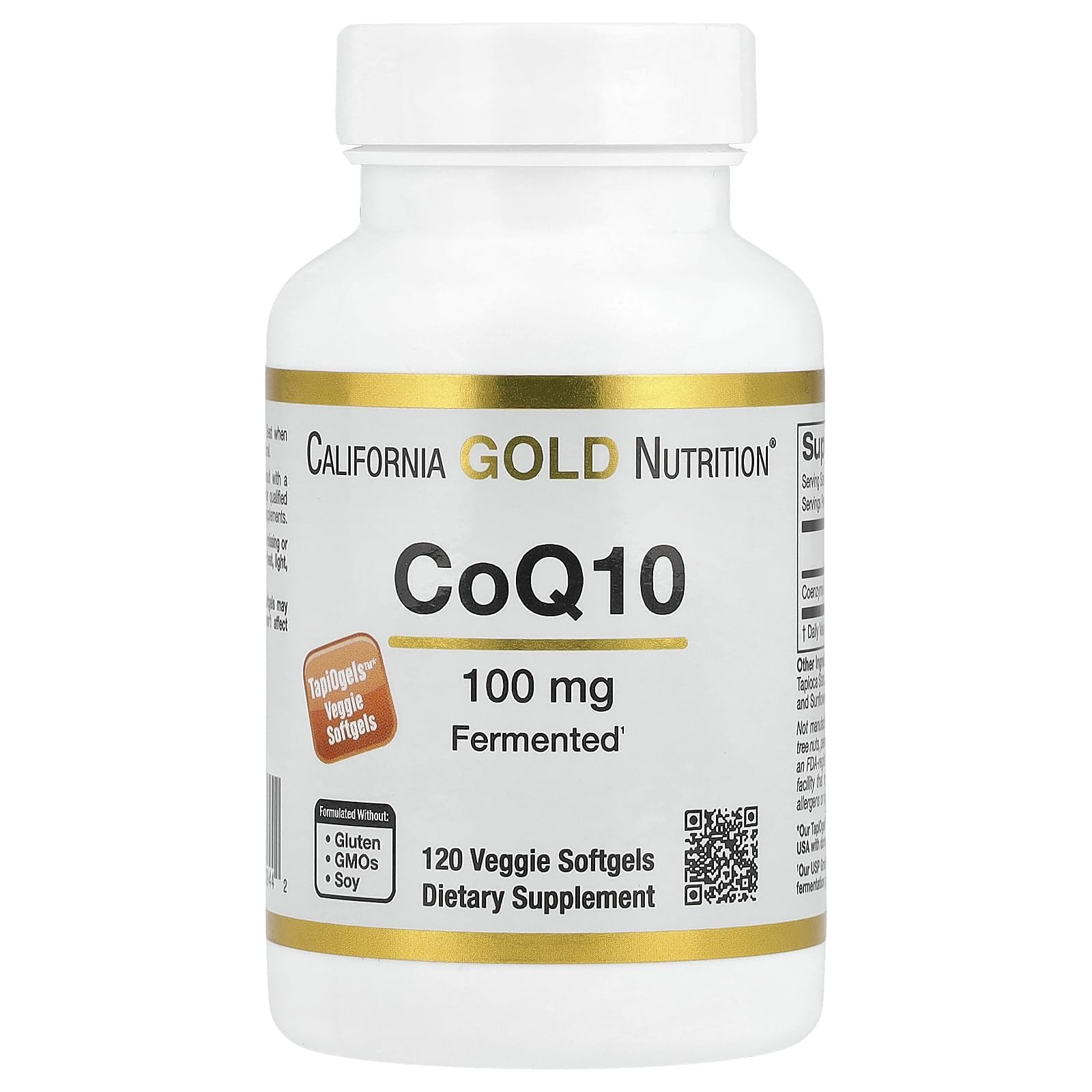 California Gold Nutrition, CoQ10100mg植物性ソフトジェル120粒