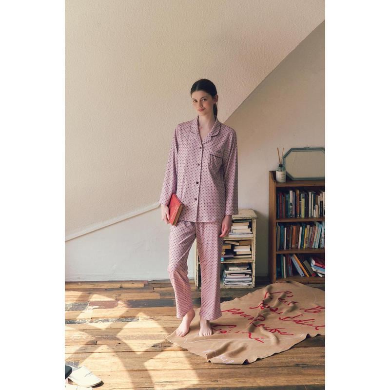 コートやキモギ花塩女性パジャマ女子寝巻きVPA4559WSG