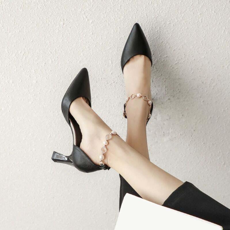 1000円OFFクーポン 選べるヒール パンプス ポインテッドトゥ セパレート おしゃれ セクシー ポインテッドトゥパンプス ハイヒール 太めヒール 小さいサイズ 大きいサイズ レディース靴 パーティ